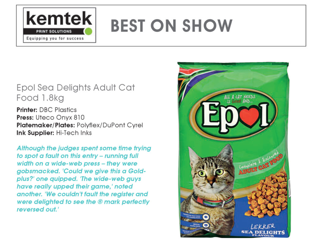 DBC Plastics Epol best on show cat food